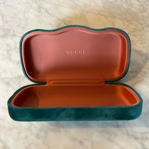 Authentic Gucci emerald green sunglasses case.